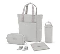 Kapten & Son Set de sacs à langer Lindby 4 pièces, compartiment pour ordinateur portable gris