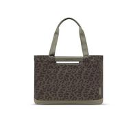 Kapten & Son Vaasa Panier de courses leo marron foncé 25 l | Cabas courses | Avec jeton de chariot et compartiment magnétique | Matériau intérieur lavable | Compagnon élégant au quotidien | pliable