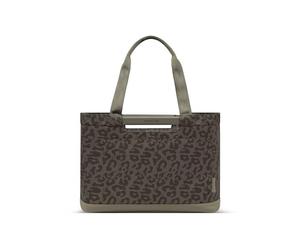 Kapten & Son Vaasa Panier de courses leo marron foncé 25 l | Cabas courses | Avec jeton de chariot et compartiment magnétique | Matériau intérieur lavable | Compagnon élégant au quotidien | pliable