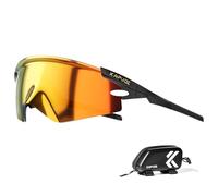 KAPVOE K410 Lunettes Cyclisme UV400 TR90 - Branches Réglables, Sport Outdoor, Vélo, VTT, Running, Avec Sac et Accessoires