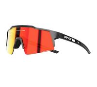 KAPVOE Lunette de Cyclisme Polarisées Homme Femme Tr90 avec 4 Verres Interchangeable Lunette VTT Protection UV400 Lunette de Soleil Pour Vélo Pêche Course Conduite 02 Rouge Noir