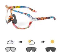 Kapvoe Lunettes De Soleil De Cyclisme Photochromiques Roses Ou Lunettes De Cyclisme Bleues Homme Lunettes De Vélo Vtt Lunettes De Sport De Vélo En Plein Air Uv400 - Type 1l-18-Photochromic-1lens