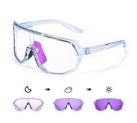 Kapvoe Lunettes De Soleil De Cyclisme Photochromiques Roses Ou Lunettes De Cyclisme Bleues Homme Lunettes De Vélo Vtt Lunettes De Sport De Vélo En Plein Air Uv400 - Type Pu-1l-33-Photochromic-1lens