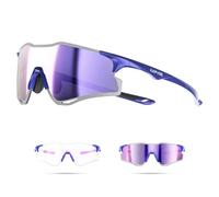 KAPVOE Lunettes Velo Photochromique Lunette de Soleil Sport Cyclisme Homme Femmes Route VTT Running Course a Pied Base-ball Golf Football K425