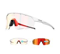 KAPVOE Lunettes Vélo Photochromiques pour Visages Larges K91 | Forme plus large pour visages larges; photochromique, UV400, 4 aérations, env. 30 g