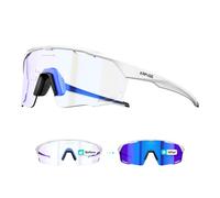KAPVOE Lunettes Vélo Photochromiques pour Visages Larges K91 | Forme plus large pour visages larges; photochromique, UV400, 4 aérations, env. 30 g