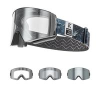KAPVOE Masque de ski photochromique magnétique antibuée UV400 - Compatible casque - Idéal pour ski, snowboard et patinage - Pour homme, femme et adolescent