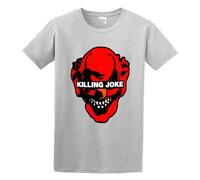 KAQlMAO Killing JokeCasual Round Neck T Shirt Grey 3XL