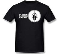 KAQlMAO Mens Public Enemy Graphic Blouse Short Sleeve Casual T ShirtCasual Round Neck T Shirt Black M