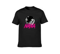 KAQlMAO Nana Na Na Logo Anime Manga Men Adult Short Sleeve Black L