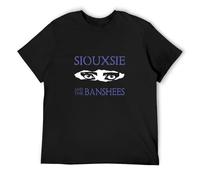KAQlMAO Siouxsie and The BansheesVintage T Shirt Short Sleeve Funny Top Black M