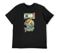 KAQlMAO Ukiyo E Wind Valley Nausicaa of The Valley of The Wind Men's T-ShirtTop Sweatshirt Short Sleeve Black L
