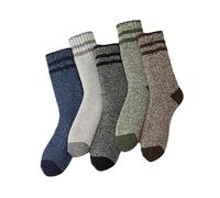KAQNTUD 5 Paires De Chaussettes Thermiques D'hiver Pour Hommes Mélange De Laine Épaisse Chaud L'extérieur Sans Couture Orteils Des Pieds Chaud L'extérieur