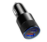 KAQNTUD Adaptateur Allume-cigares Rapide 3.1A Téléphone De Voiture Double Port USB C Rapide pour Téléphone Chargeur De Rapide
