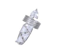 KAQNTUD Anneaux de griffe gothiques style punk ongles artificiels avec cristaux strass ou fêtes costumées et accessoires gothiques, As show, Cuivre