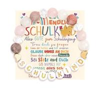 KAQNTUD Bracelet léger en acrylique avec breloque lettre pour fille - Pour une tenue décontractée et un cadeau confortable, taille unique, Comme décrit