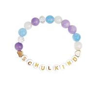 KAQNTUD Bracelet léger en acrylique avec breloque lettre pour fille - Pour une tenue décontractée et un cadeau confortable, taille unique, Comme décrit
