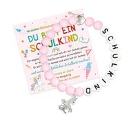 KAQNTUD Bracelet léger en acrylique avec breloque lettre pour fille - Pour une tenue décontractée et un cadeau confortable, taille unique, Comme décrit