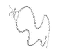 KAQNTUD Chaîne de clavicule élégante et tendance avec étiquette décorative en métal robuste pour un confort tout au long de la journée, taille unique, Comme décrit, Comme décrit.