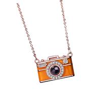 KAQNTUD Collier projecteur 100 langues élégantes clavicules matériaux en cuivre robuste pour croix communication culturelle collier de projection multilingue, taille unique, Comme décrit, Comme décrit