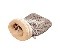 KAQNTUD Lagomorph - Niche pour chat - Confortable - Pour l'hiver - Doux - Lavable - Plan de refuge chaud - Taille L - Hiver - Sac de couchage en polaire chaude