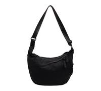 KAQNTUD Petit sac à bandoulière en forme de demi-lune avec plusieurs poches, sac à bandoulière en forme de lune, sacs à raviolis souples, Noir , Taille unique