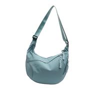 KAQNTUD Petit sac à bandoulière en forme de demi-lune avec plusieurs poches, sac à bandoulière en forme de lune, sacs à raviolis souples, bleu, Taille unique