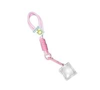 KAQNTUD Porte-clés avec cadre transparent sur le thème de l'exploration du monde - Design moderne - Pratique pour les amis joueurs, rose, taille unique