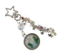 KAQNTUD Porte-clés marin léger avec véritables étoiles de mer et algues pour un usage quotidien ou en voyage, Vert, taille unique