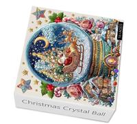 KAQNTUD Puzzle de Noël en cristal avec effet clair et espace de rangement, maison de plantes, pont de Noël et tâches familiales, jeu de puzzle facile à ranger