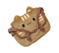 KAQNTUD Sac à bandoulière tendance pour femme - En peluche - Motif chats - Sac à main de dessin animé - Sac à bandoulière simple pour filles - Joli sac de rencontre, kaki, Taille unique