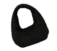 KAQNTUD Sac à main en raphia tissé à la main avec poignée sur le dessus, sac à main en paille pour femme décontracté ou voyage
