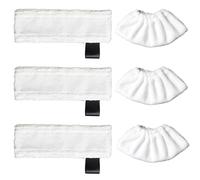Kar-cher Easyfix SC2 SC3 SC4 SC5 SV7 Lot de 6 chiffons en microfibre pour Kar-cher SC1 SC2 SC3 SC4 SC5 SV7 (3 chiffons de sol + 3 housses en tissu)