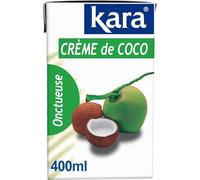 KARA - Crème de Coco Onctueuse et Exotique, Idéale pour Cuisine et Desserts (Brique 400 mL) - Le lot de 3