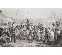 Kara Fatima Khanum arrive à Constantinople avec une grande suite de guerriers montés de sa tribu au début de la guerre de Crimée. Elle était une femme chef d'une tribu kurde de Marash qui a