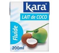 KARA - Lait de Coco Fluide - 100% Noix de Coco d'Indonésie - 200 ml | Idéal pour Recettes Sucrées et Salées