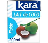 KARA - Lait de coco onctueux et savoureux, Brique 200 mL - Lot De 4