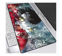 Kara no Kyoukai 900x400mm Tapis de Souris XXL Multifonction Gaming Mousepad XXL Grand sous Main, Anime Souris 3mm Bureau Anti-Glissant Surface Texturée pour Ordinateur, C