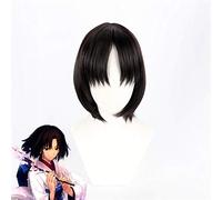 Kara no Kyoukai Ryougi Shiki Cosplay perruque FGO destin le jardin de l'ordre noir court partie moyenne perruques de cheveux synthétiques pour adulte