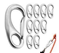 Karabiner Hooks Quick Connector Set - 10 Pièces Lock Clips, Crochet à Ressort Multifonction Extérieur | Clips métalliques légers Utilisation de Porte-Clés de Camping, Fermeture Rapide Robuste