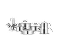 Karaca Belgrade Set de cuisine complet en acier 15 pièces