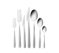 Karaca Boreas Set de Couverts 84 Pieces en Inox, Menagere 12 Personnes, Argent Luxe Couteaux, Fourchettes & Cuillères, Couverts de Table Résistant à la Rouille, Compatible Lave-vaisselle