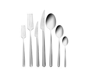 Karaca Boreas Set de Couverts 84 Pieces en Inox, Menagere 12 Personnes, Argent Luxe Couteaux, Fourchettes & Cuillères, Couverts de Table Résistant à la Rouille, Compatible Lave-vaisselle