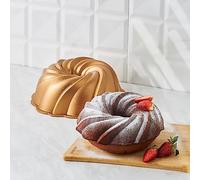KARACA Cake Pro Pare Moule à gâteau décoratif en fonte d'aluminium Doré 24 cm