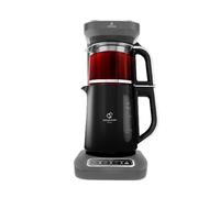 Karaca Çaysever Robotea Pro 4-in-1 sprechender Tee und Filterkaffeeautomat 2500W Space Gray, Teeaufbrühfunktion, Filterkaffee, Speisewasser-Zubereitungsfunktion, Frische-Indikator