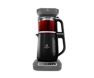 Karaca Caysever Robotea Pro 4-en-1 Theiere Electrique Automatique, Machine à Café Filtré, Bouilloire à Thé, Theiere avec Infuseur, 2500W, Gris Espace