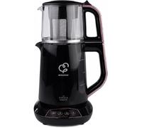 Karaca Çaysever Théière Parlante Rose&Or, Machine à Thé, Ebullition Rapide, Bouilloire, Acier Inoxydable, 1700 W, Noir