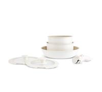 Karaca Ceramica Comfort Batterie de cuisine 6 pièces anti-adhésive avec poignées amovibles et poêles à induction sans PFAS