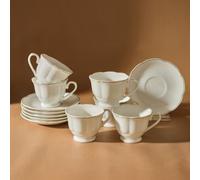 KARACA Cloche Set de gobelets à café pour 6 personnes 90 ml, Service à café, Design unique, Ambiance Soin