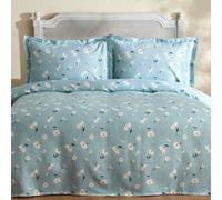 Karaca Daisy Set de Couette Double 100% Coton, Menthe